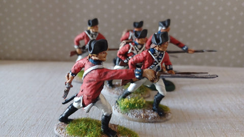 American Revolution AWI 54MM 1:32 British Infantry Accurate Figures 3208_painted
