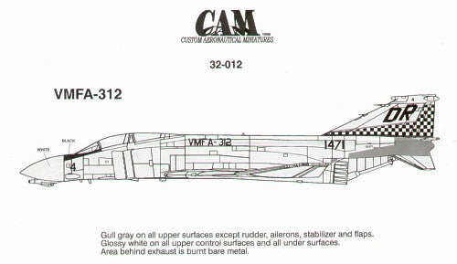McDonnell F-4B Phantom 151471 VMFA-312 Checkerboards - 1:32 - Cam Decals - CAM32012
