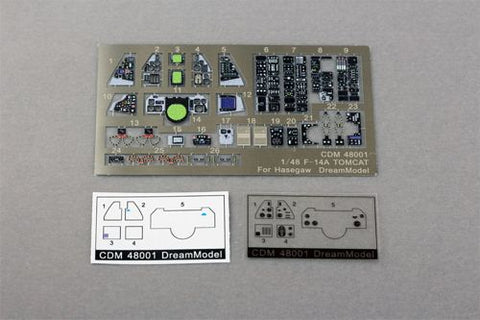 Cockpit PE for Grumman F-14A Tomcat - 1:48 - Dream Model - CDM48001