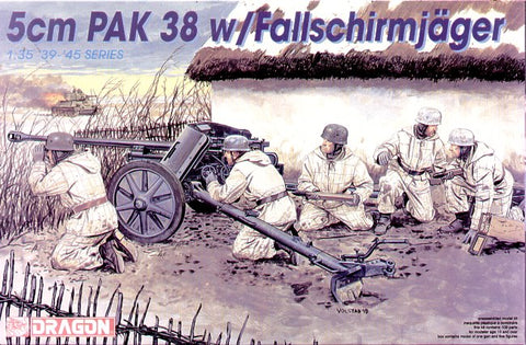 5cm PaK-38 with 4 crew Fallschirmjager figures - DN6118 - Dragon - 1:35 - @