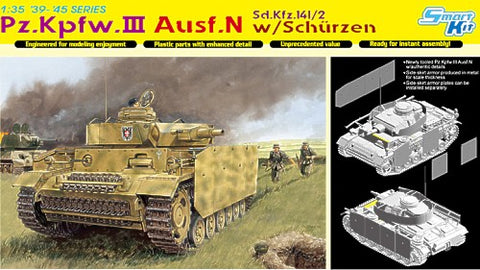 Pz.Kpfw.III Ausf.N with Schurzen/Schurzen - Dragon - DN6474 - 1:35