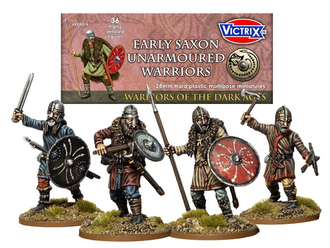 Early Saxon Unarmoured Warriors - 28mm - Victrix - VXDA016
