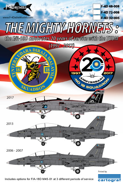 McDonnell-Douglas F/A-18D Hornet's - 1:32 - F-4dable Models - F-4D32-005