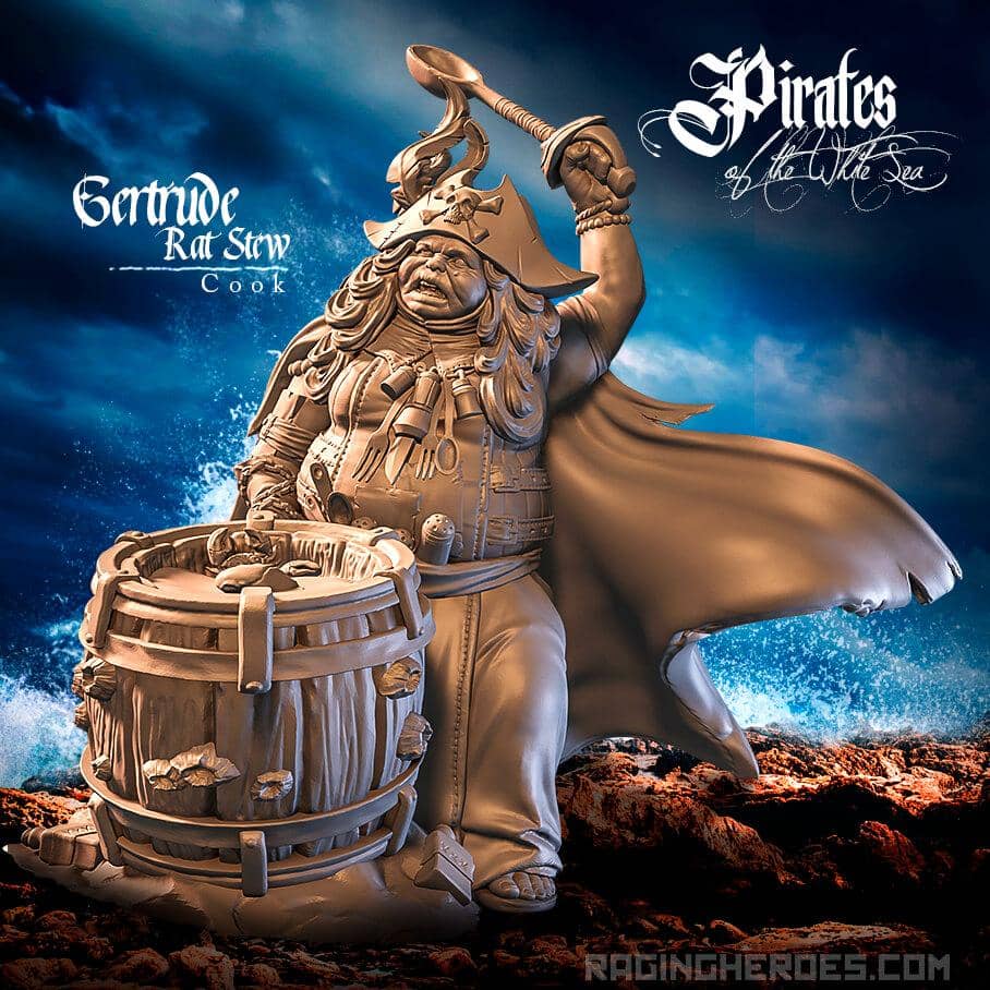 Gertrude Rat Stew, Cook - Pirates of the White Sea - 32mm - Raging Heroes