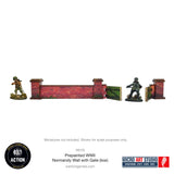 Pre-Painted WW2 Normandy Walls With Gate (Low) - 28mm - Micro Art Studio - H00133
