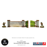 Pre-Painted WW2 Normandy Walls With Gate (High) - 28mm - Micro Art Studio - H00134