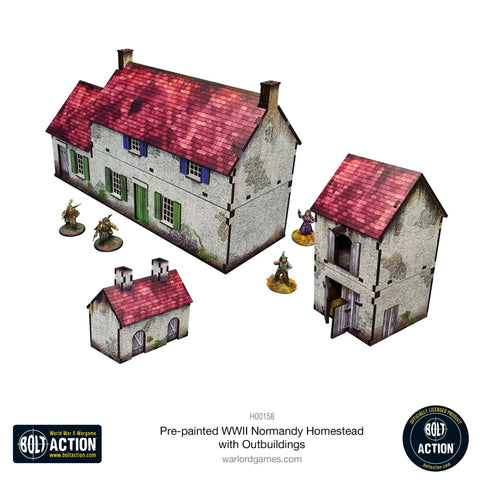 Pre-Painted WWII Normandy Homestead Outbuildings - 28mm Micro Art Studio H00158