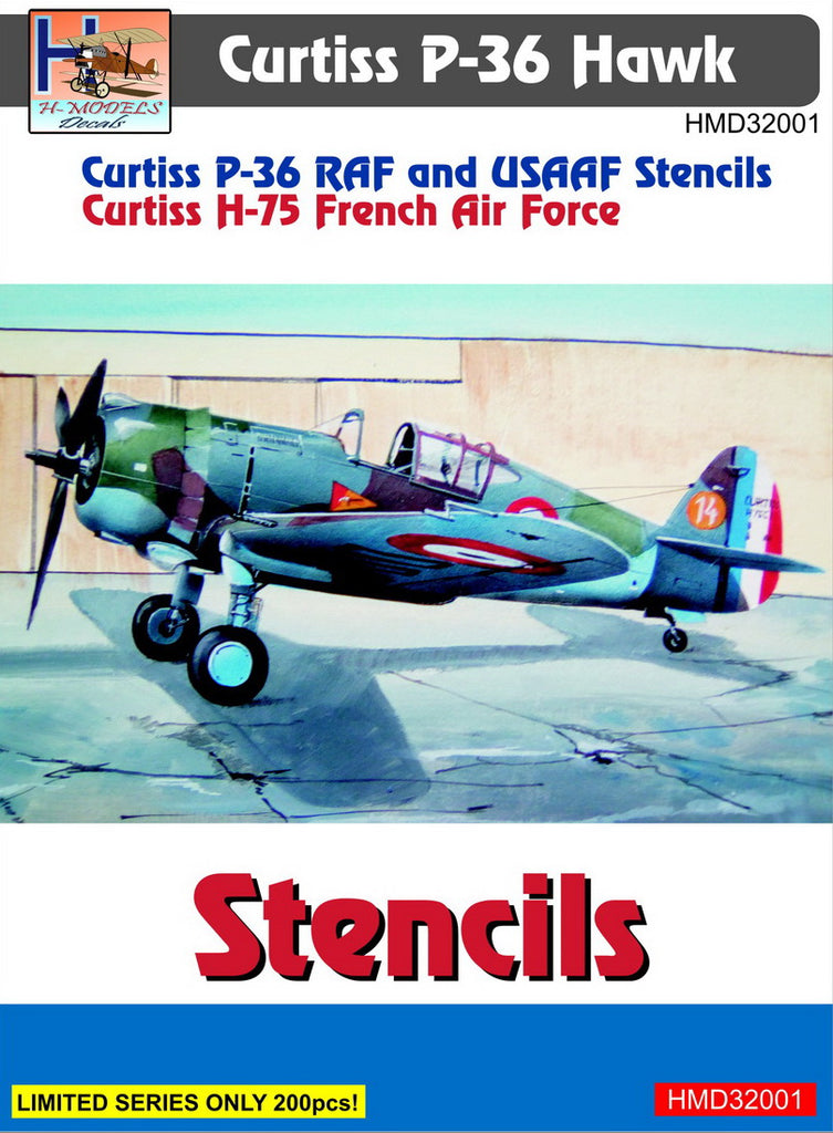 Curtiss P-36/H-75 Hawk - 1:32 - H-Model Decals - HMD32001