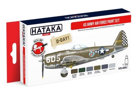 US Army Air Force paint set with 6 colours - Hataka - HTK-AS04.2
