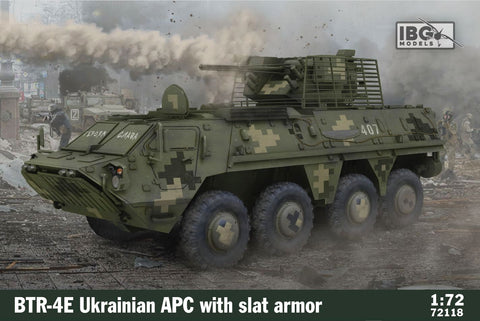BTR-4E Ukrainian APC with slat armor - IBG - IBG72118 - 1:72