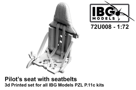 PZL P.11c Pilot's seat with seatbelts - IBG  - IBG72U008 - 1:72