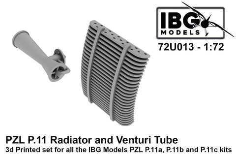 PZL P.11c Radiator and Venturi Tube - IBG Models - IBG72U013 - 1:72