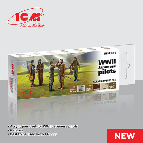 Japanese pilots "acrylic paint WWII - 1:48 - ICM - 3056