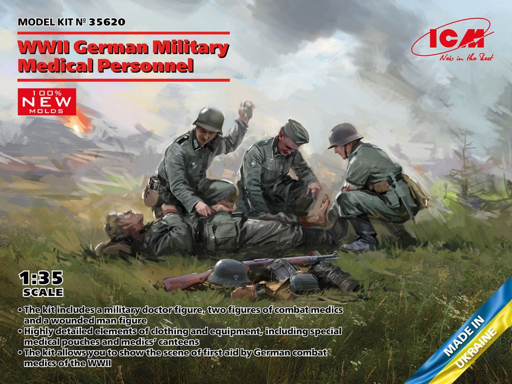 WWII German Military Medical Personnel - ICM - ICM35620 - 1:35