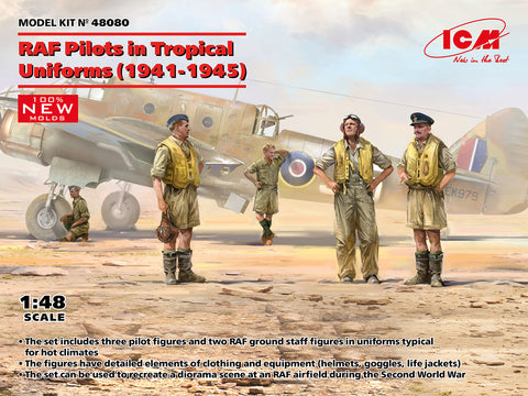 RAF Pilots in Tropical Uniforms (1941-1945) - 1:48 - ICM - 48080
