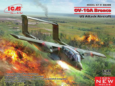 North-American/Rockwell OV-10A Bronco US Attack Aircraft - 1:48 - ICM - 48300