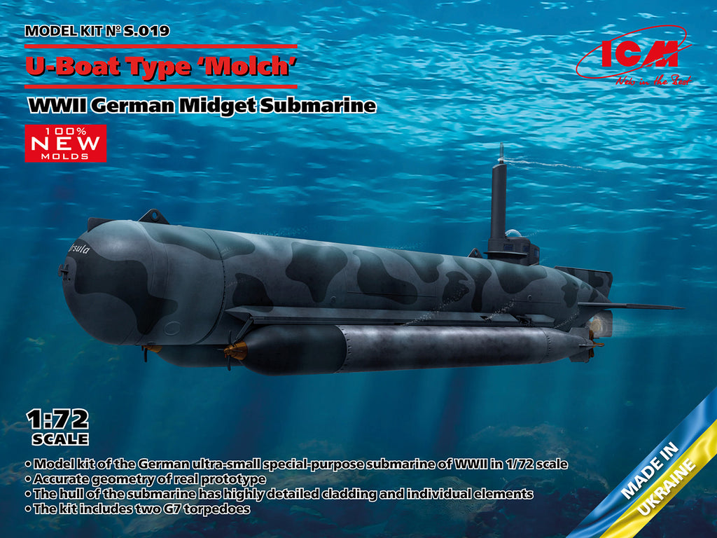 Molch Midget Submarine U-Boat Type 'Molch' - ICM - ICMS019 - 1:72