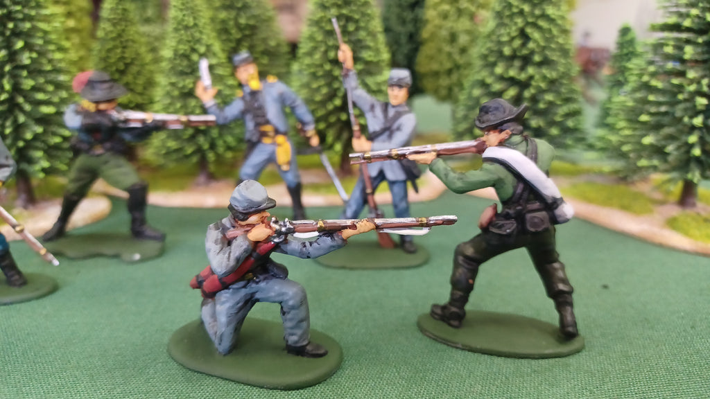 ACW SET 2 AMERICAN CIVIL WAR CONFEDERATE INFANTRY 54MM 1/32 - CP@