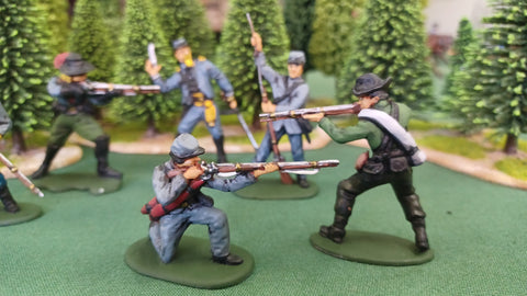 ACW SET 2 AMERICAN CIVIL WAR CONFEDERATE INFANTRY 54MM 1/32 - CP@