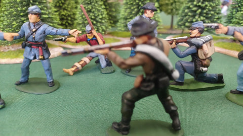 ACW SET 3 AMERICAN CIVIL WAR CONFEDERATE INFANTRY 54MM 1/32 - CP@