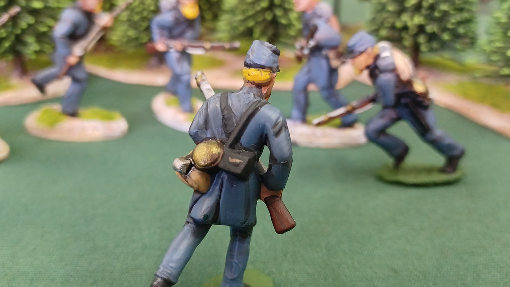 ACW SET 6 AMERICAN CIVIL WAR CONFEDERATE INFANTRY 54MM 1/32 - CP@
