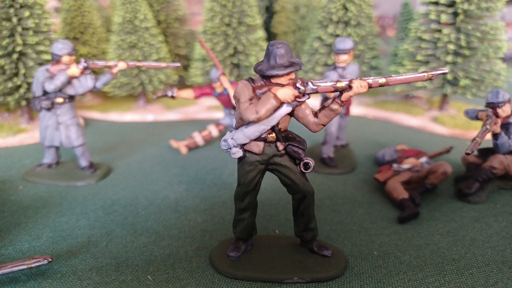 ACW SET 11 AMERICAN CIVIL WAR CONFEDERATE INFANTRY 54MM 1/32 - CP@