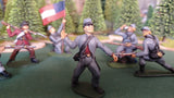 ACW SET 12 AMERICAN CIVIL WAR CONFEDERATE INFANTRY 54MM 1/32 - CP@