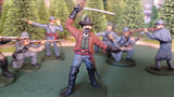 ACW SET 13 AMERICAN CIVIL WAR CONFEDERATE INFANTRY 54MM 1/32 - CP@