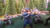 ACW SET 14 AMERICAN CIVIL WAR CONFEDERATE INFANTRY 54MM 1/32 - CP@