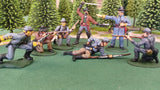 ACW SET 18 AMERICAN CIVIL WAR CONFEDERATE INFANTRY 54MM 1/32 - CP@