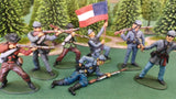 ACW SET 19 AMERICAN CIVIL WAR CONFEDERATE INFANTRY 54MM 1/32 - CP@