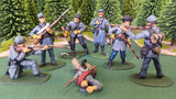 ACW SET 21 AMERICAN CIVIL WAR CONFEDERATE INFANTRY 54MM 1/32 - CP@