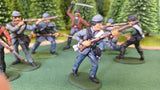 ACW SET 22 AMERICAN CIVIL WAR CONFEDERATE INFANTRY 54MM 1/32 - CP@