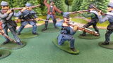 ACW SET 22 AMERICAN CIVIL WAR CONFEDERATE INFANTRY 54MM 1/32 - CP@