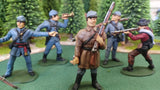 ACW SET 24 AMERICAN CIVIL WAR CONFEDERATE INFANTRY 54MM 1/32 - CP@