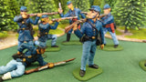 ACW SET 30 AMERICAN CIVIL WAR UNION INFANTRY 54MM 1/32 PAINTED MINIATURES - CP@