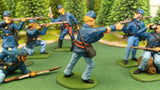 ACW SET 30 AMERICAN CIVIL WAR UNION INFANTRY 54MM 1/32 PAINTED MINIATURES - CP@