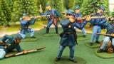 ACW SET 30 AMERICAN CIVIL WAR UNION INFANTRY 54MM 1/32 PAINTED MINIATURES - CP@