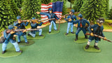 ACW SET 32 AMERICAN CIVIL WAR UNION INFANTRY 54MM 1/32 PAINTED MINIATURES - CP@