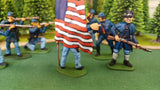 ACW SET 32 AMERICAN CIVIL WAR UNION INFANTRY 54MM 1/32 PAINTED MINIATURES - CP@