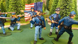 ACW SET 32 AMERICAN CIVIL WAR UNION INFANTRY 54MM 1/32 PAINTED MINIATURES - CP@