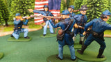ACW SET 32 AMERICAN CIVIL WAR UNION INFANTRY 54MM 1/32 PAINTED MINIATURES - CP@
