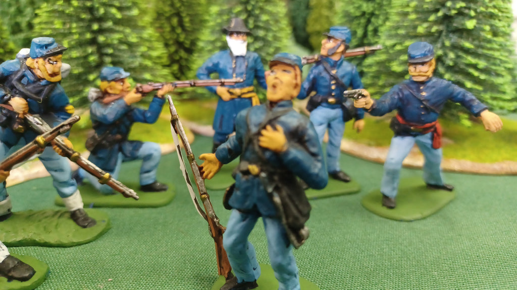 ACW SET 33 AMERICAN CIVIL WAR UNION INFANTRY 54MM 1/32 PAINTED MINIATURES