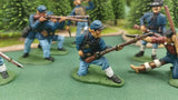 ACW SET 34 AMERICAN CIVIL WAR UNION INFANTRY 54MM 1/32 PAINTED MINIATURES - CP@
