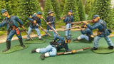 ACW SET 36 AMERICAN CIVIL WAR UNION INFANTRY 54MM 1/32 PAINTED MINIATURES - CP@