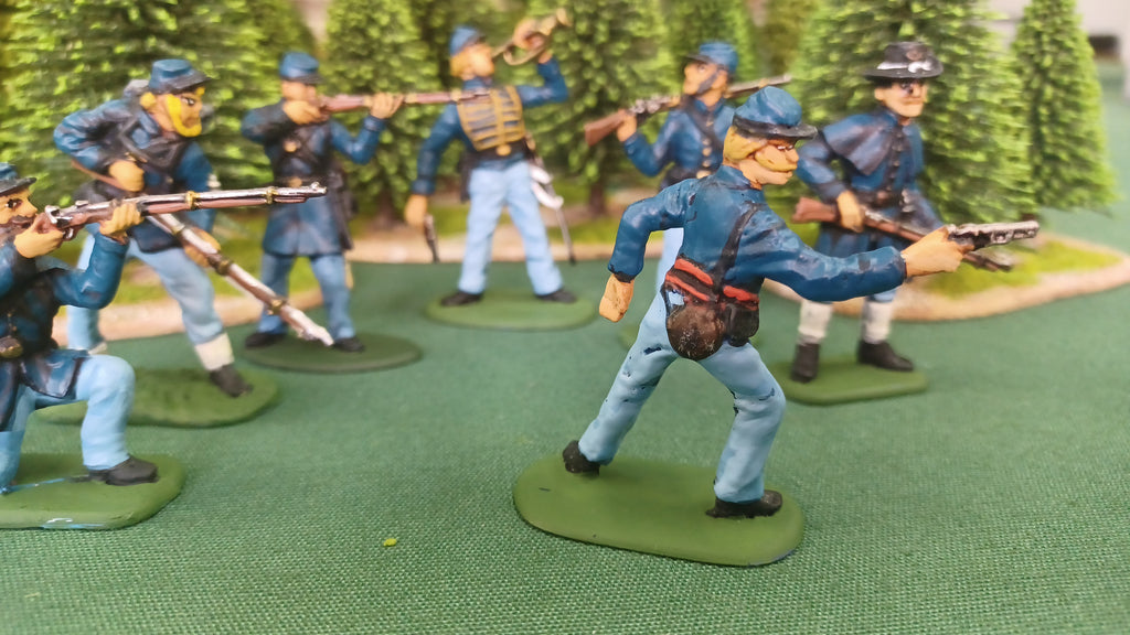ACW SET 38 AMERICAN CIVIL WAR UNION INFANTRY 54MM 1/32 PAINTED MINIATURES - CP@