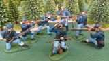 ACW SET 40 AMERICAN CIVIL WAR UNION INFANTRY 54MM 1/32 PAINTED MINIATURES - CP@