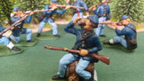 ACW SET 40 AMERICAN CIVIL WAR UNION INFANTRY 54MM 1/32 PAINTED MINIATURES - CP@