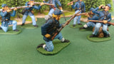 ACW SET 40 AMERICAN CIVIL WAR UNION INFANTRY 54MM 1/32 PAINTED MINIATURES - CP@
