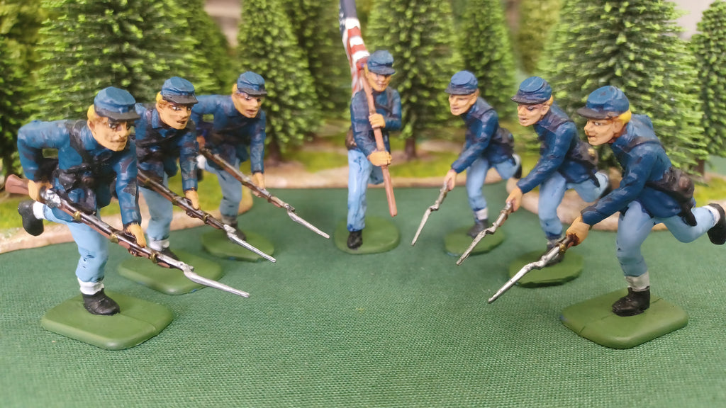 ACW SET 43 AMERICAN CIVIL WAR UNION INFANTRY 54MM 1/32 PAINTED MINIATURES